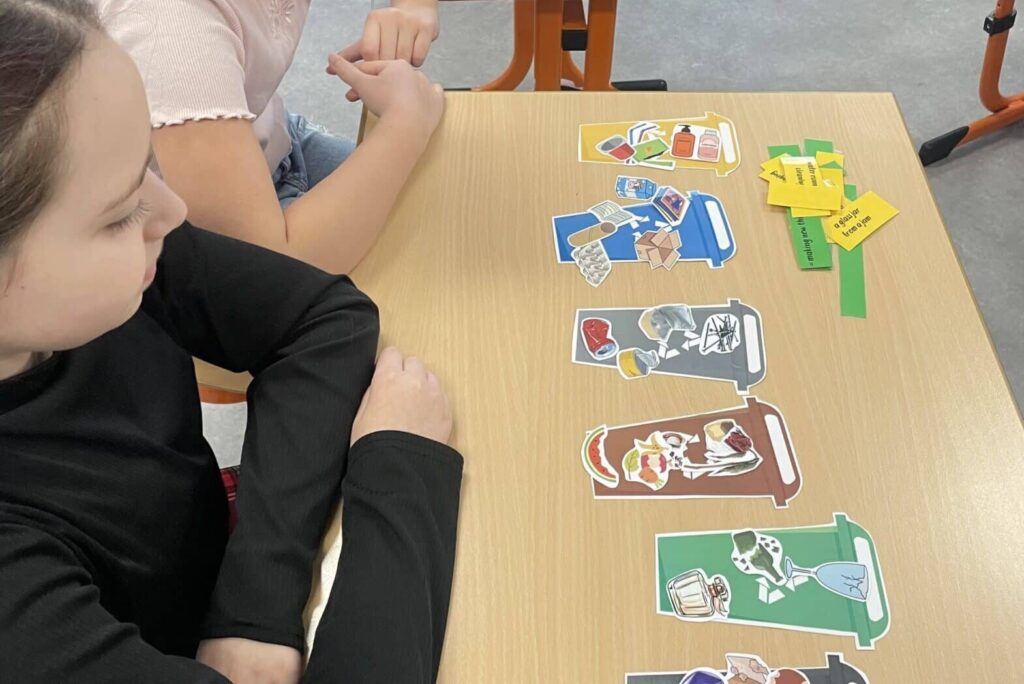 CLILová lekce o třídění ve 4. a 5. A na ZŠ 17. listopadu v Kopřivnici